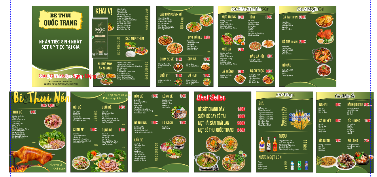 Menu Bê thui Quốc Trang file corel