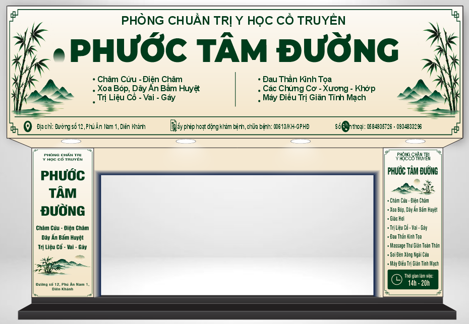 Biển quảng cáo Y học cổ truyền file corel