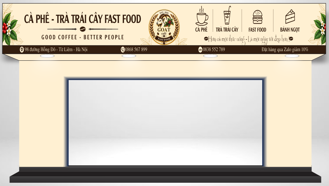 Biển quảng cáo Cà phê - Trà trái cây Fast Food