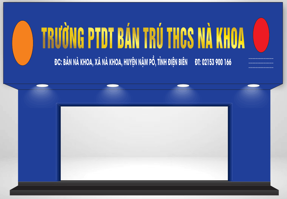 Biển cổng trường PTDTBT TH - THCS NẬM NHƯ