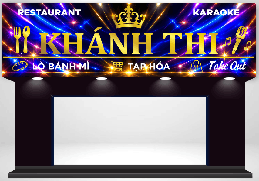 Biển quảng cáo Restaurant Khánh Thi Karaoke