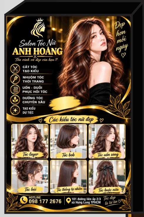 Biển quảng cáo Salon Tóc nữ Anh Hoàng file cdr