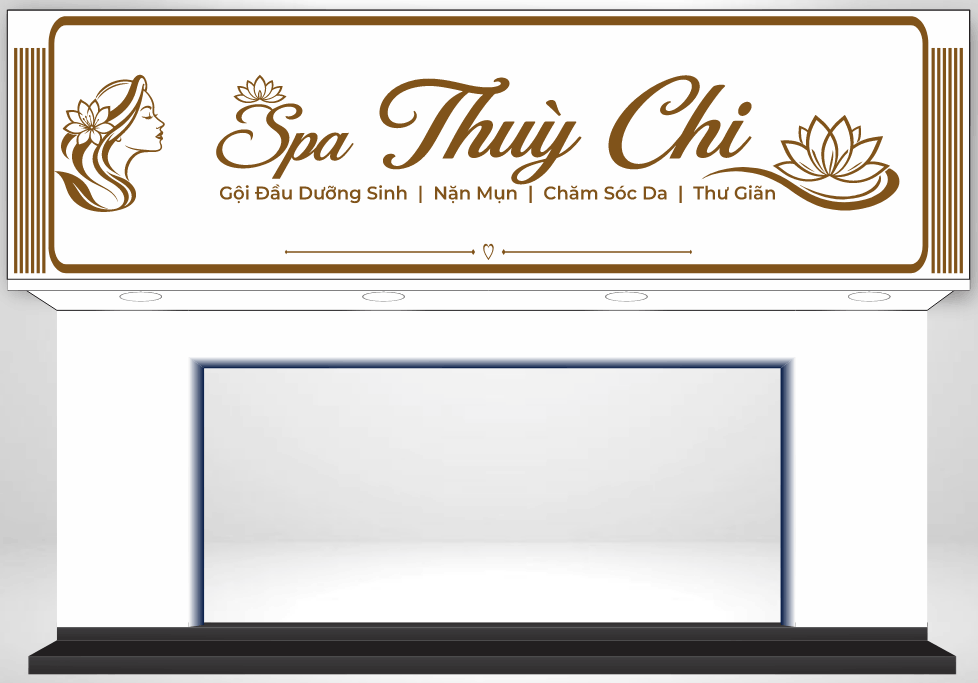 Biển quảng cáo Spa Thùy Chi file corel