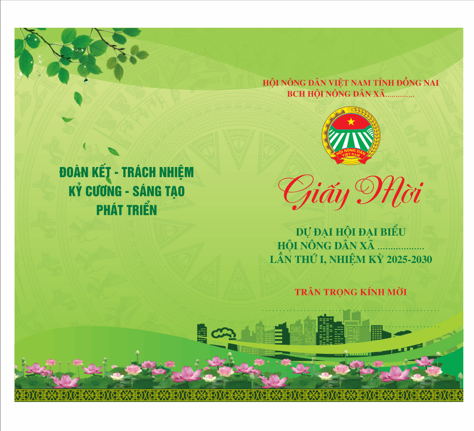 Giấy mời dự Đại hội Đại biểu hội nông dân xã