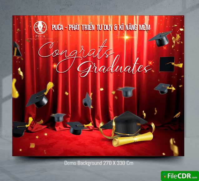 Background sân khấu Congrats graduates