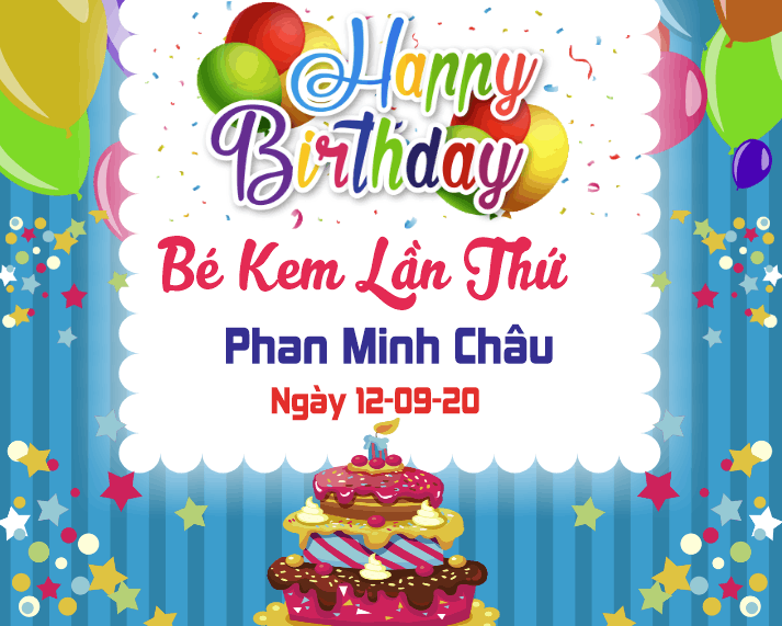 Market Happy Birthday Bé Kem Lần thứ ... file cdr