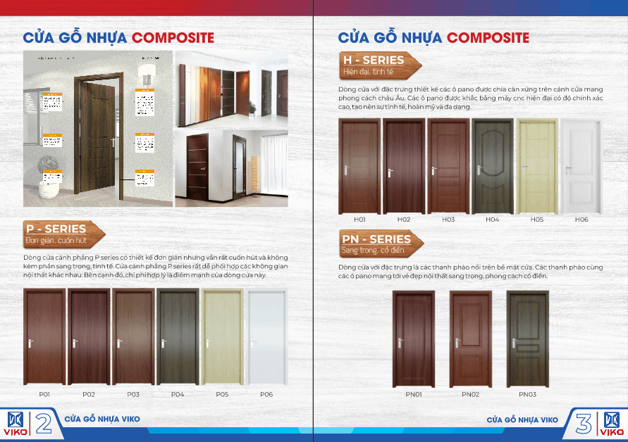 Catalogue công ty cửa gỗ nhựa Viko mới file cdr