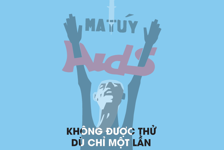 Tranh cổ động ma túy AIDS không được thử