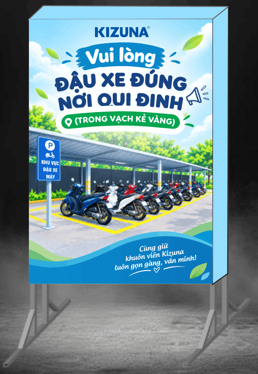 Biển vẫy QC vui lòng đậu xe đúng nơi quy định