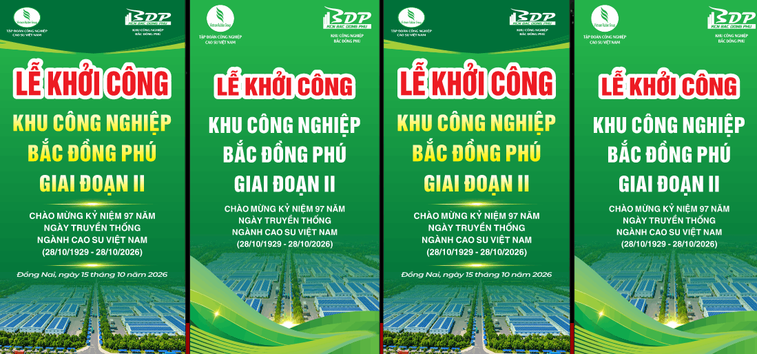 Pano đứng Lễ Khởi công KCN Bắc Đồng Phúc
