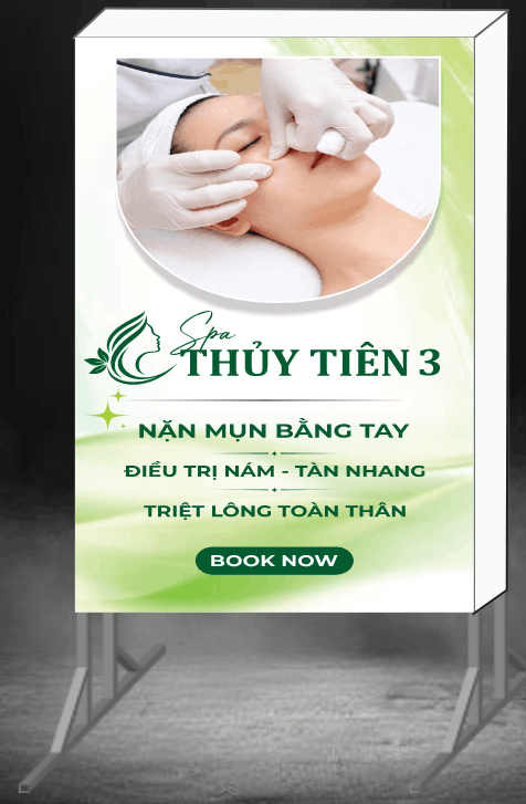Biển vẫy spa Thủy Tiên 3 - nặn mụn bằng tay