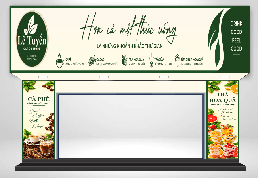 Bảng biển quảng cáo Cafe & more Lê Tuyển