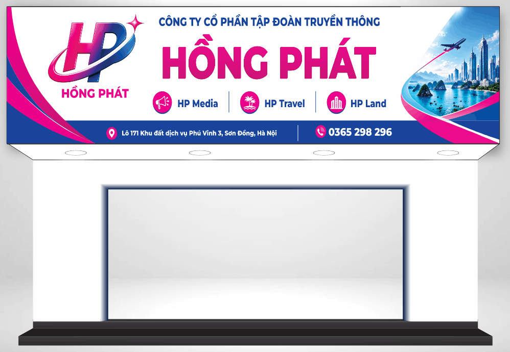 Biển QC Truyền thông Hồng Phát file corel