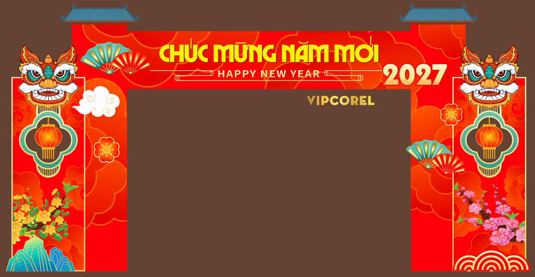 Trang trí cổng đón xuân chúc mừng năm mới 2027 #2