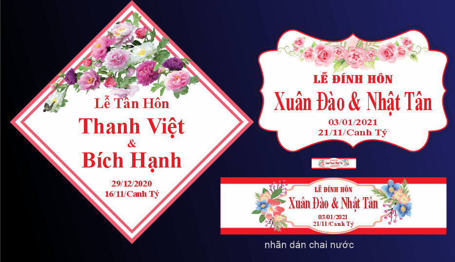 Bảng tên trước cổng đám cưới file corel #4