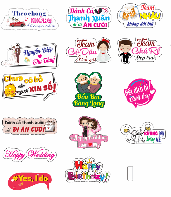 Hashtag đám cưới file thiết kế in ấn corel