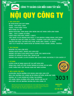 Bảng nội quy công ty quảng cáo file corel x5