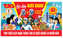 Pano cổ động mừng ngày Quốc Khánh Việt Nam file Corel