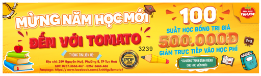 Anh ngữ tomato học bổng năm học mới file corel