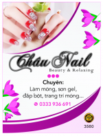 Market biển quảng cáo Châu Nail beauty and relaxing file Corel