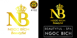 Vector logo Ngọc Bích Beautyful - spa file corel