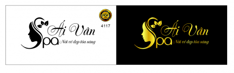 Vector logo Spa Ái Vân - nơi vẻ đẹp tỏa sáng file corel