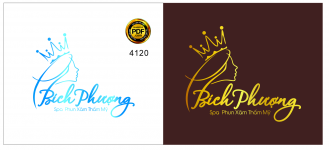 Vector logo spa phun xăm thẩm mỹ Bích Phương