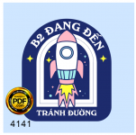 Vector logo in áo 2B đang đến Tránh đường file corel