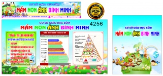 Market bảng biển Mầm Non Ánh Bình Minh file corel