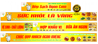 Biển bếp sạch ngon cơm - sức khỏe là vàng file corel