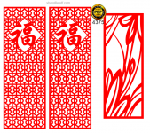 Vách ngăn chữ Phúc cắt CNC file corel
