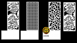 Vách ngăn cầu thang đẹp cắt CNC file corel