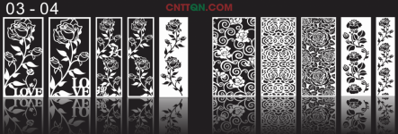 Bộ vector cắt CNC làm vách ngăn CorelDRAW