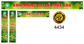 Market băng rôn kinh mừng đại lễ Phật Đản file corel