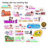 Một số mẫu Hashtag cầm tay wedding mẫu mới file corel