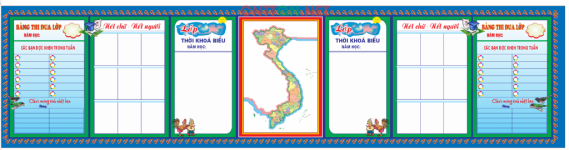 Bảng thi đua học tập trường TH Đông Mai Corel