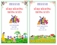 Bìa sổ học bồi dưỡng thường xuyên lớp 1 file CDR