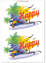 Market Áo nhóm lớp Happy Holiday file CDR