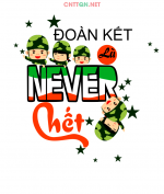 Slogan in áo nhóm "Đoàn kết Never Chết" file CDR