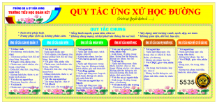 Quy tắc ứng xử học đường 2022 file corel