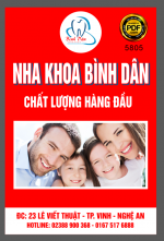 Biển quảng cáo Nha Khoa Bình Dân file corel