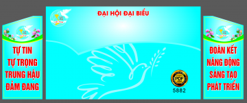 Phông nền đại hội đại biểu hội liên hiệp phụ nữ Việt Nam