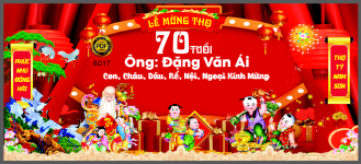 Backdrop Lễ mừng thọ năm 2023 #3 file corel