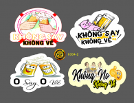 Hashtag đám cưới "Không say không về" file cdr x7