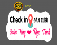 Hashtag đám cưới "Check in đám cưới" file cdr x7