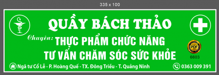 Biển Quầy Bách Thảo - thực phẩm chức năng