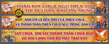 Thiết kế Băng rôn chủ đề Công Giáo file corel