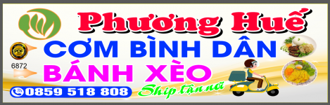 Biển hiệu quảng cáo Phương Huế - cơm bình dân