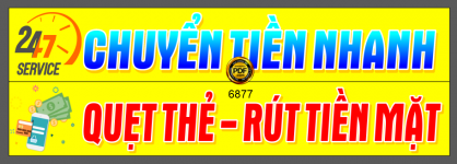 Chuyển tiền nhanh - Quẹt thẻ - rút tiền mặt